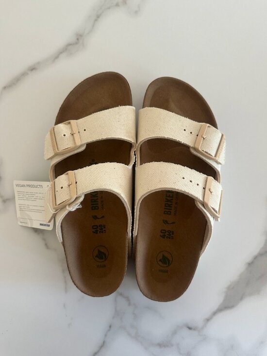 Birkenstock Shoes - birkenstock arizona vegan canvas sandals NWT size 40